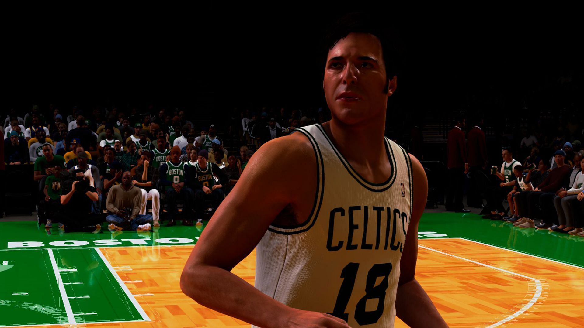 Dave Cowens as seen in the game (Image via 2K Games)