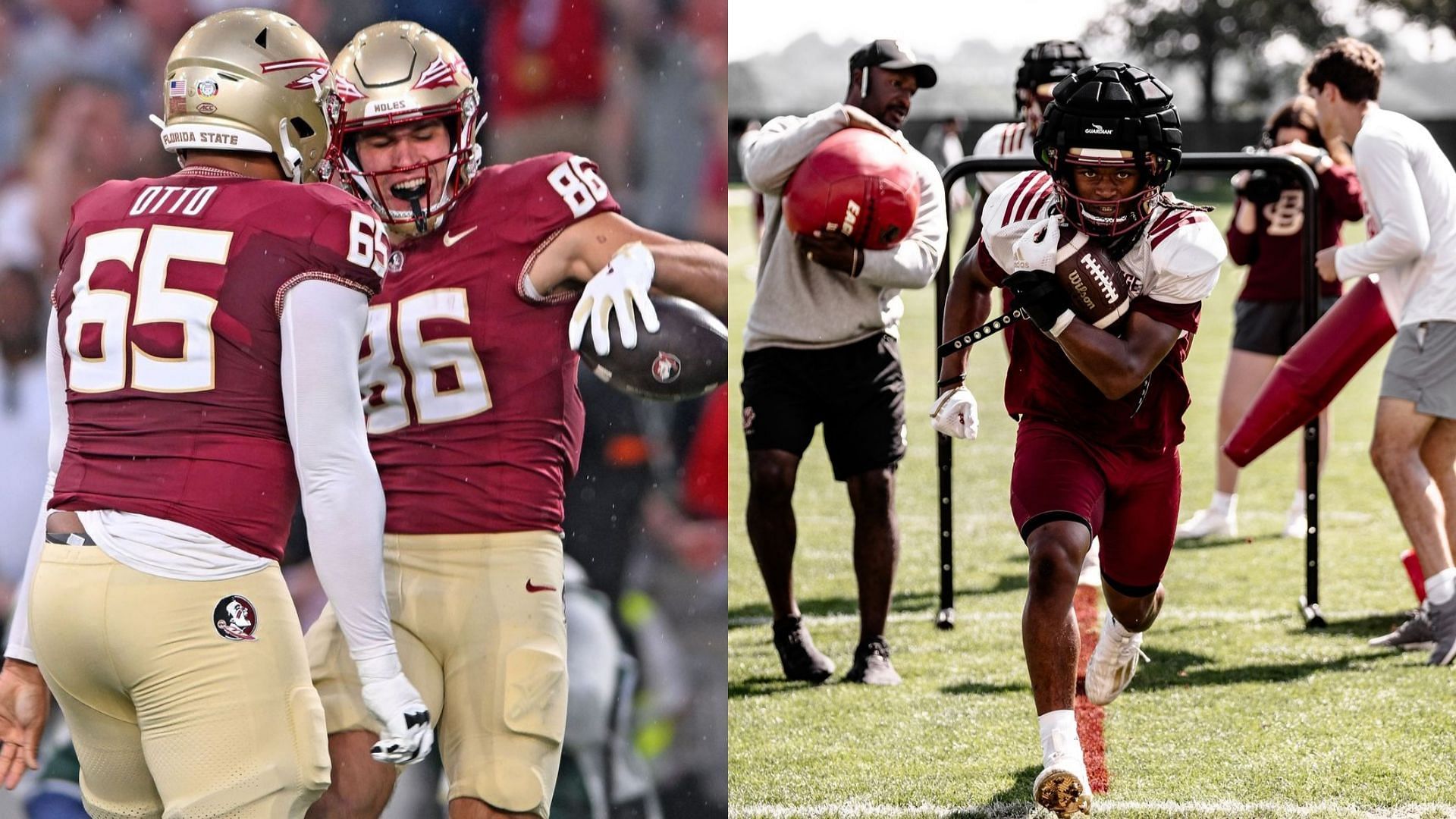 Florida State and Boston College (FSU &amp; Eagles IG handles)