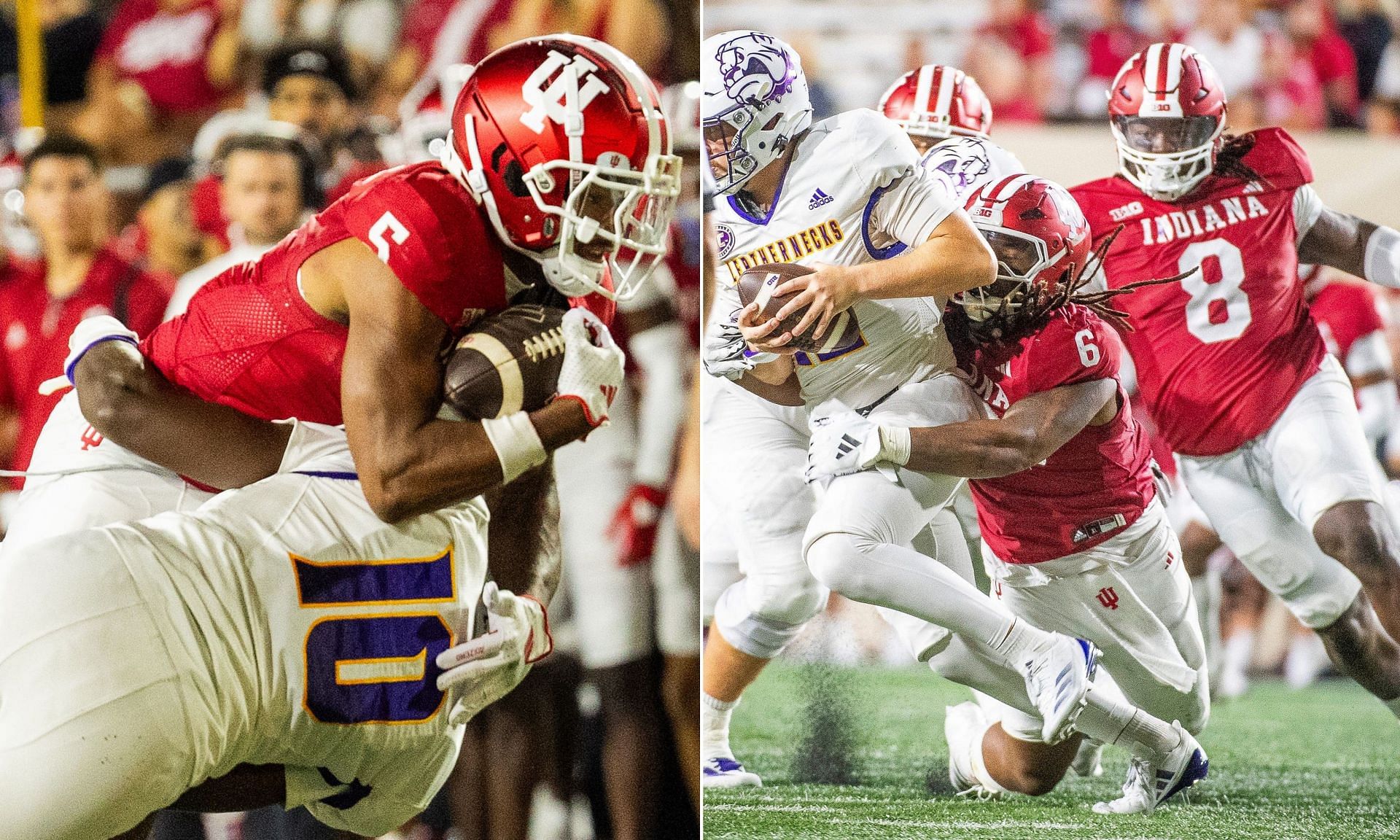 Indiana Hoosiers put on a show Friday night, crushing Western Illinois 77-3. (Image credits: Imagn)