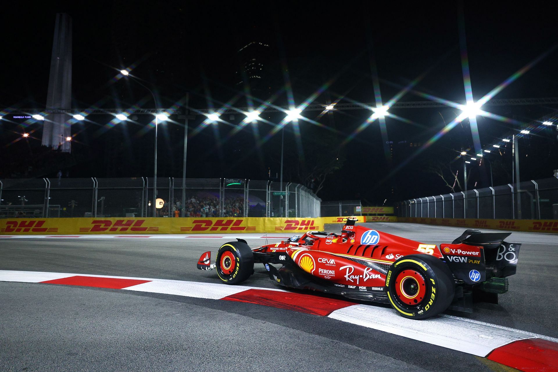 Carlos Sainz of Spain driving (55) the Ferrari SF-24 on track. Source: Getty Images