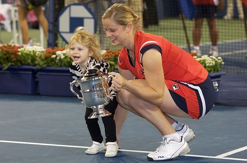 Kim Clijsters with Jada at the 2009 US Open. (Source: Getty)