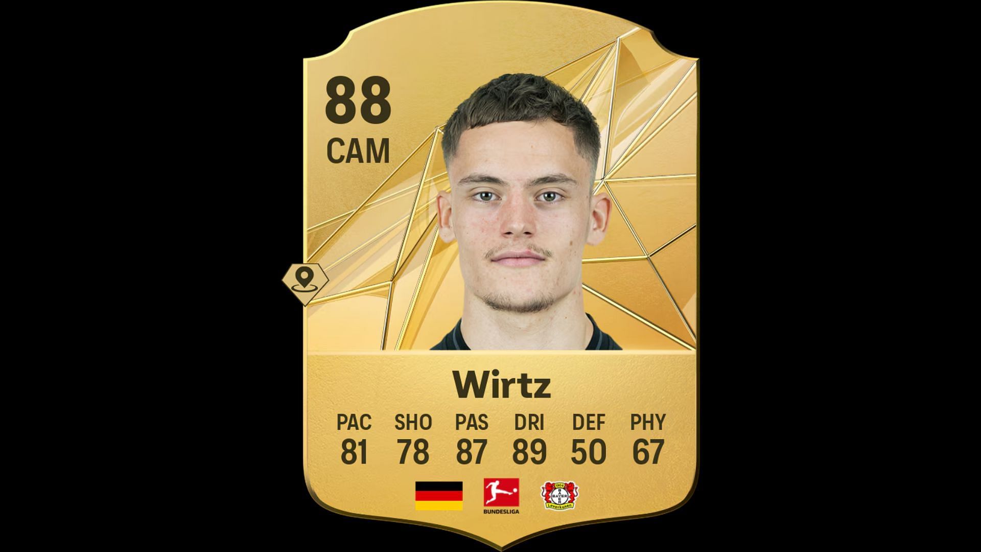 Florian Wirtz&#039; FC 25 stats (Image via EA)