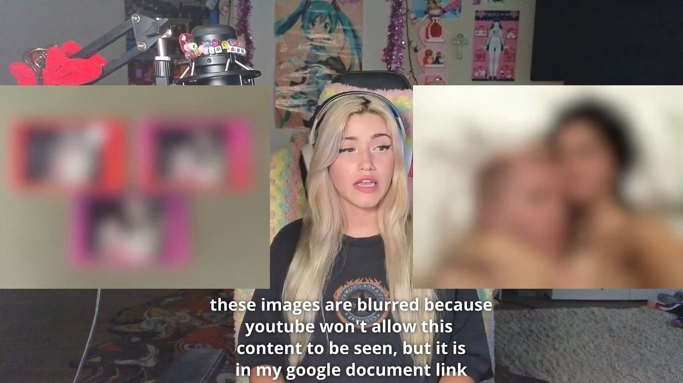 Puresoftie shares censored images of herself seemingly naked with Lex (Image via YouTube/Puresoftie)