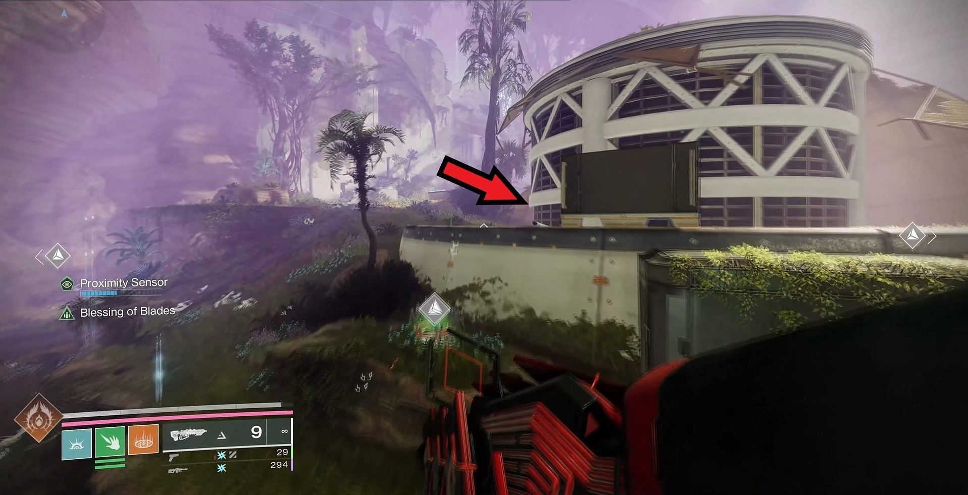 Sixth Countermand location in the first Ishtar garden of Destiny 2 (Image via YouTube/Esoterickk, Bungie)