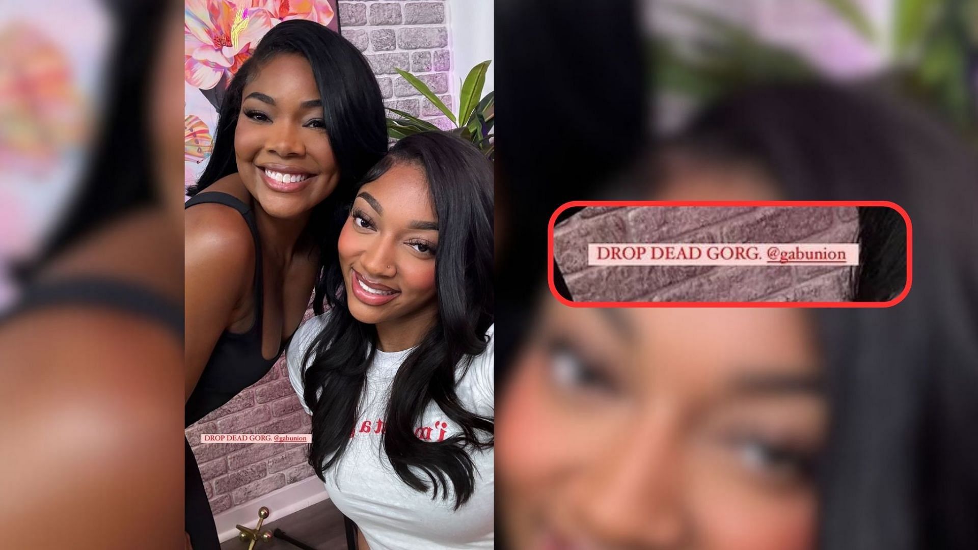 Angel Reese shares selfie with Gabrielle Union