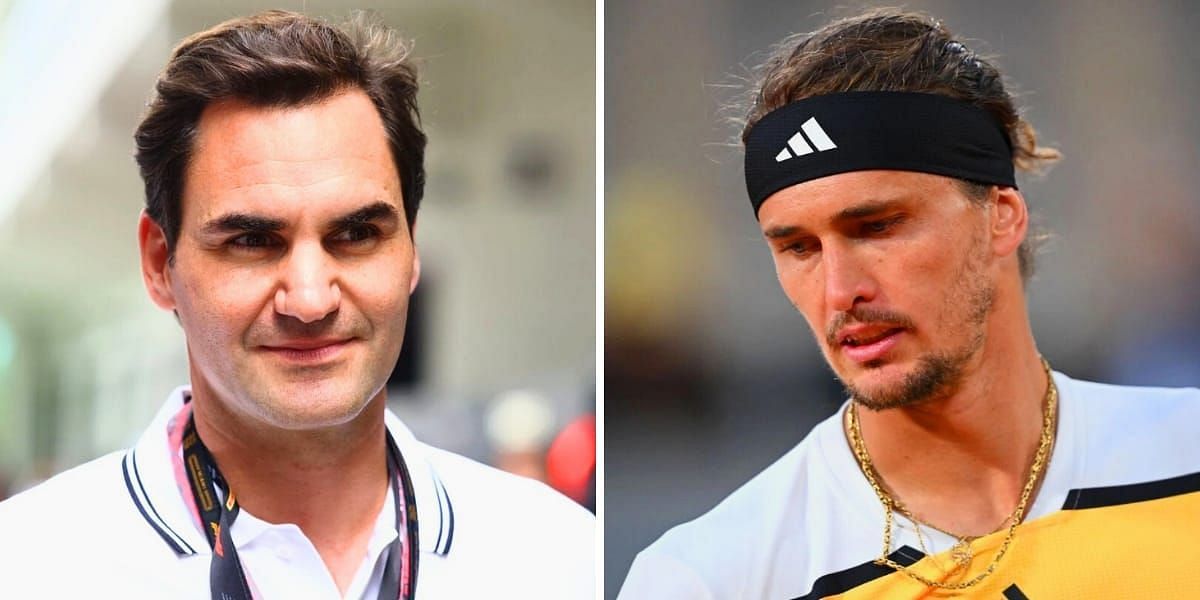 Roger Federer (L) &amp; Alexander Zverev (R) (Image source: GETTY)