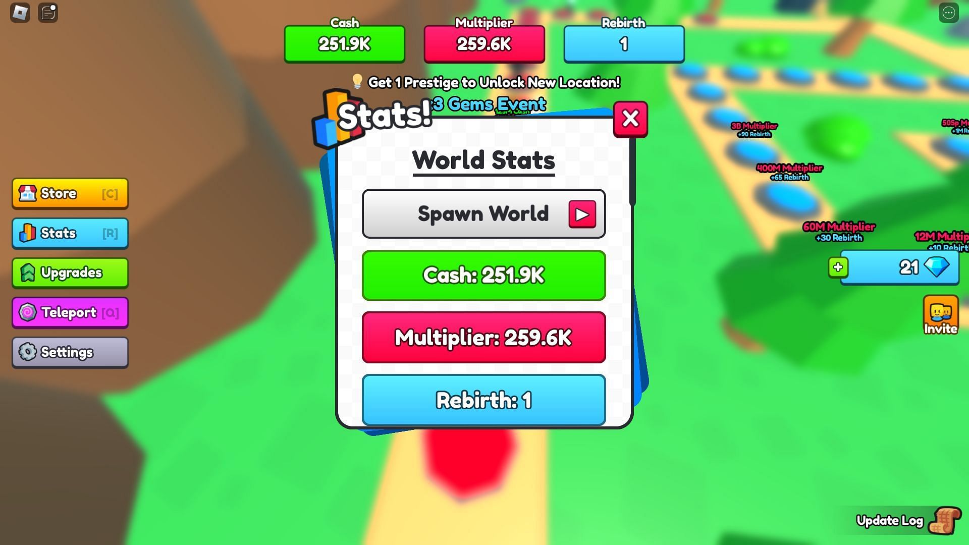 The Stats screen (Image via Roblox)