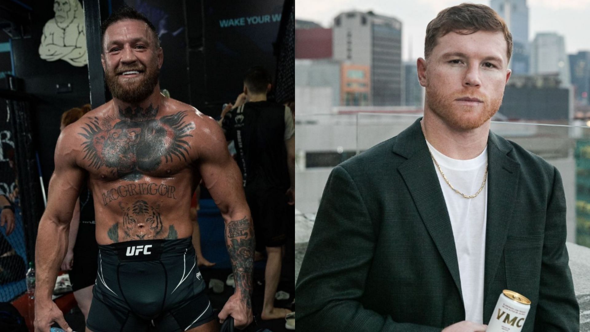 Dana White shares cryptic response in regards to Conor McGregor (left) potentially facing Canelo Alvarez (right) [Images courtesy of @thenotoriousmma &amp; @canelo on Instagram]