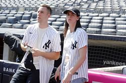 Watch: Caitlin Clark slams 'dinger' during batting cage practice at Indians game