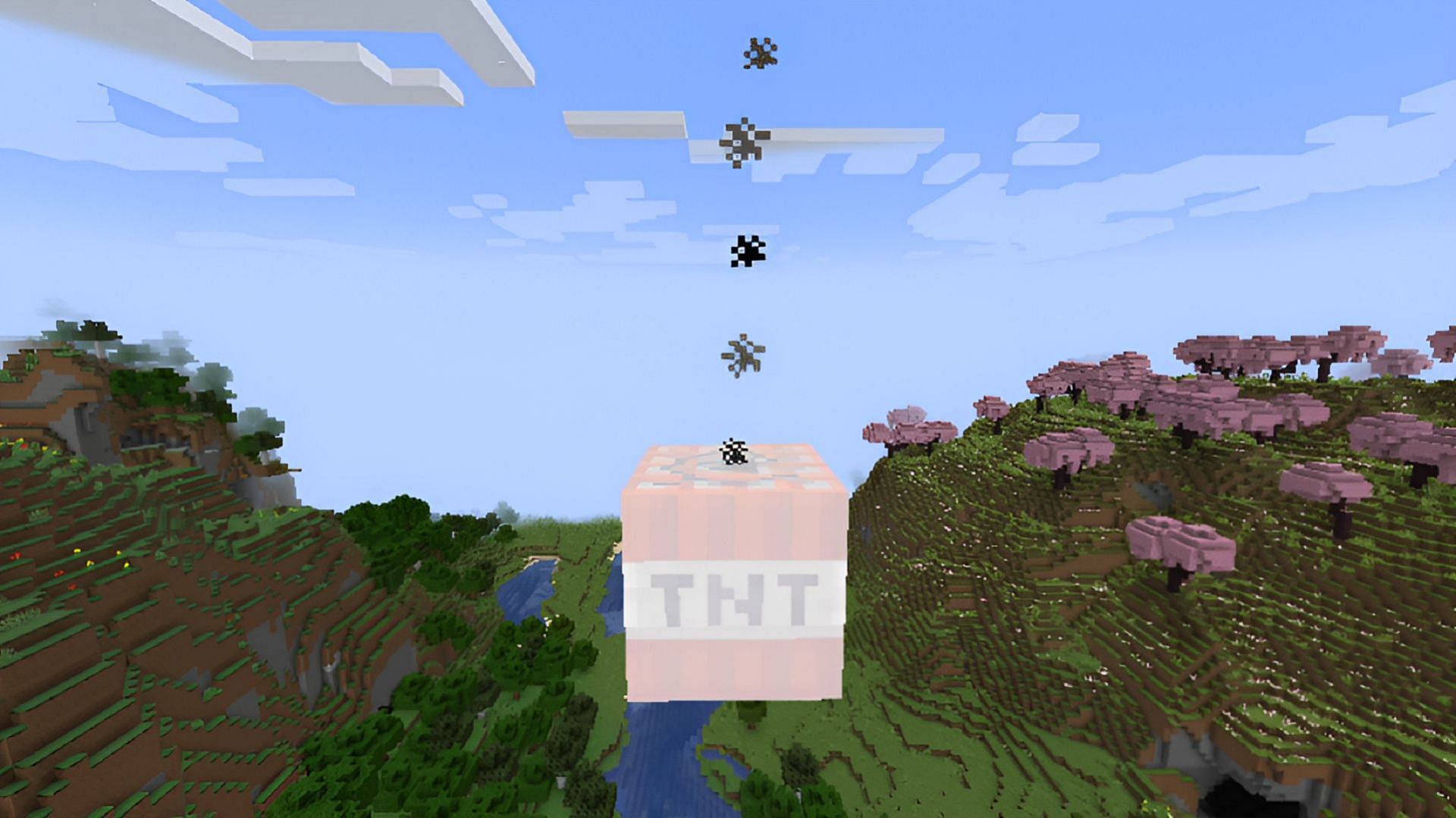 TNT momentum has been fixed to ensure TNT cannons work as intended in Minecraft previews (Image via Mojang)