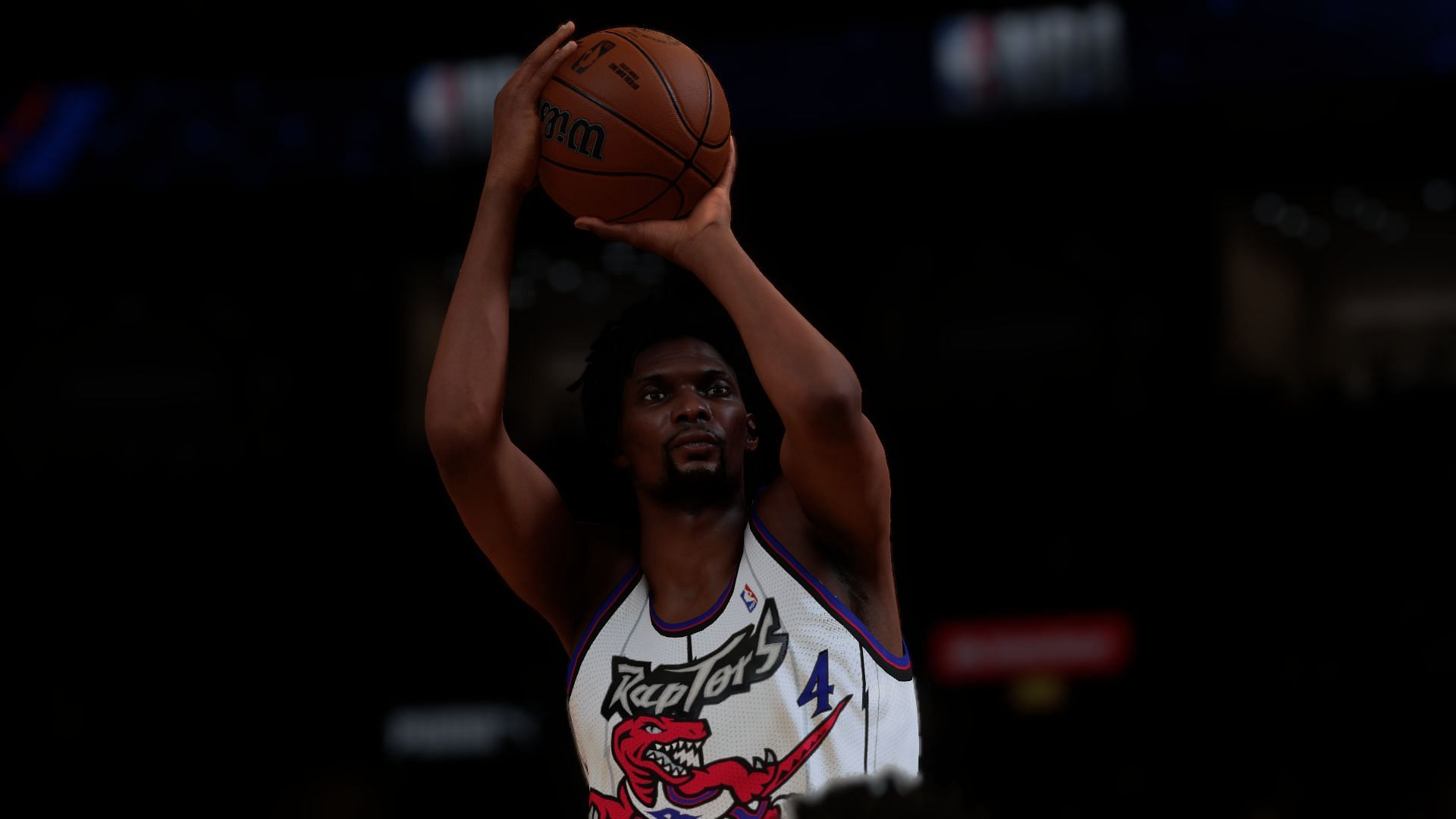 Bosh goes for a shot (Image via 2K)