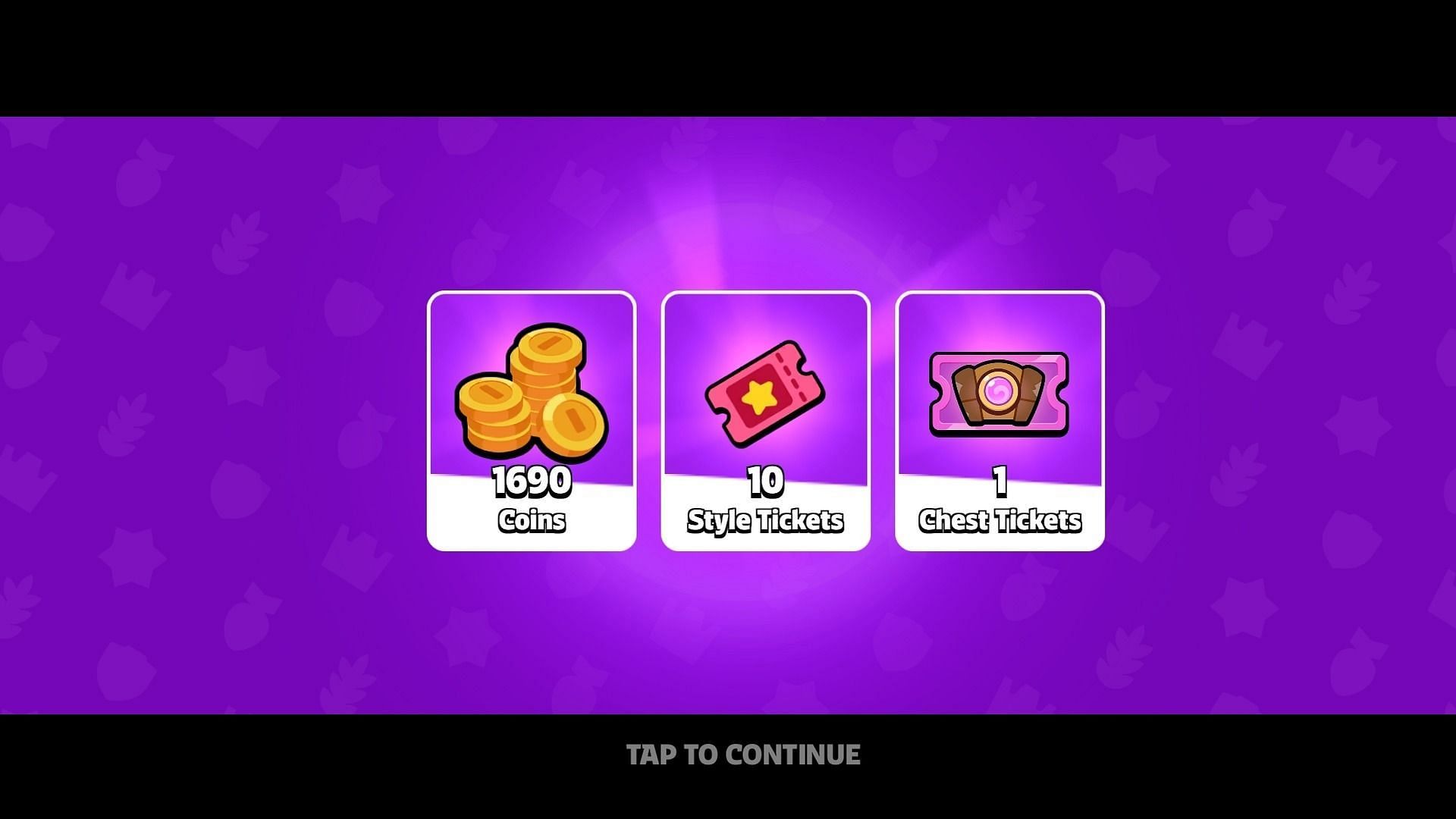 Pinata rewards Chest Tickets, Coins, and Style Tickets (Image via Supercell)