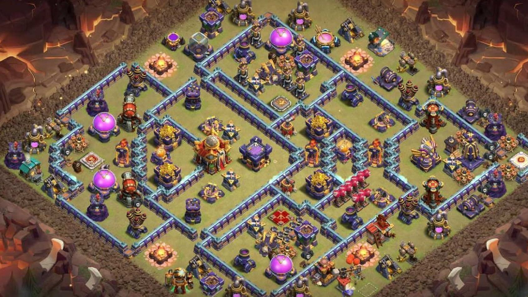 Anti-everything TH16 base (Image via Supercell)