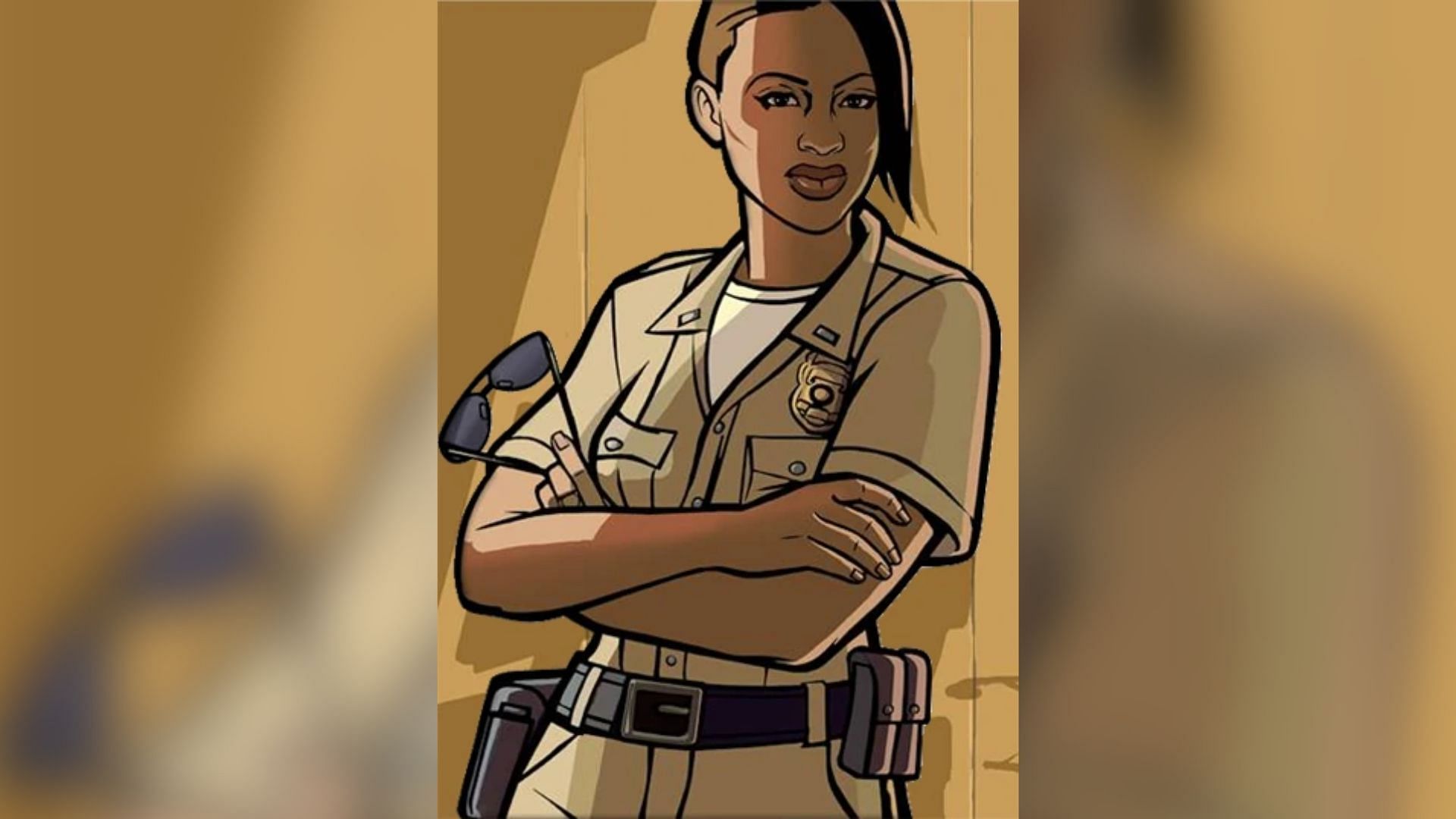 An official artwork of Barbara Schternvart, one of the girlfriends in Grand Theft Auto San Andreas. (Image via Rockstar Games)