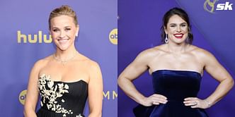 WATCH: Ilona Maher receives praise from Reese Witherspoon as she stuns on the red carpet at the Emmys after winning a medal at the Paris Olympic