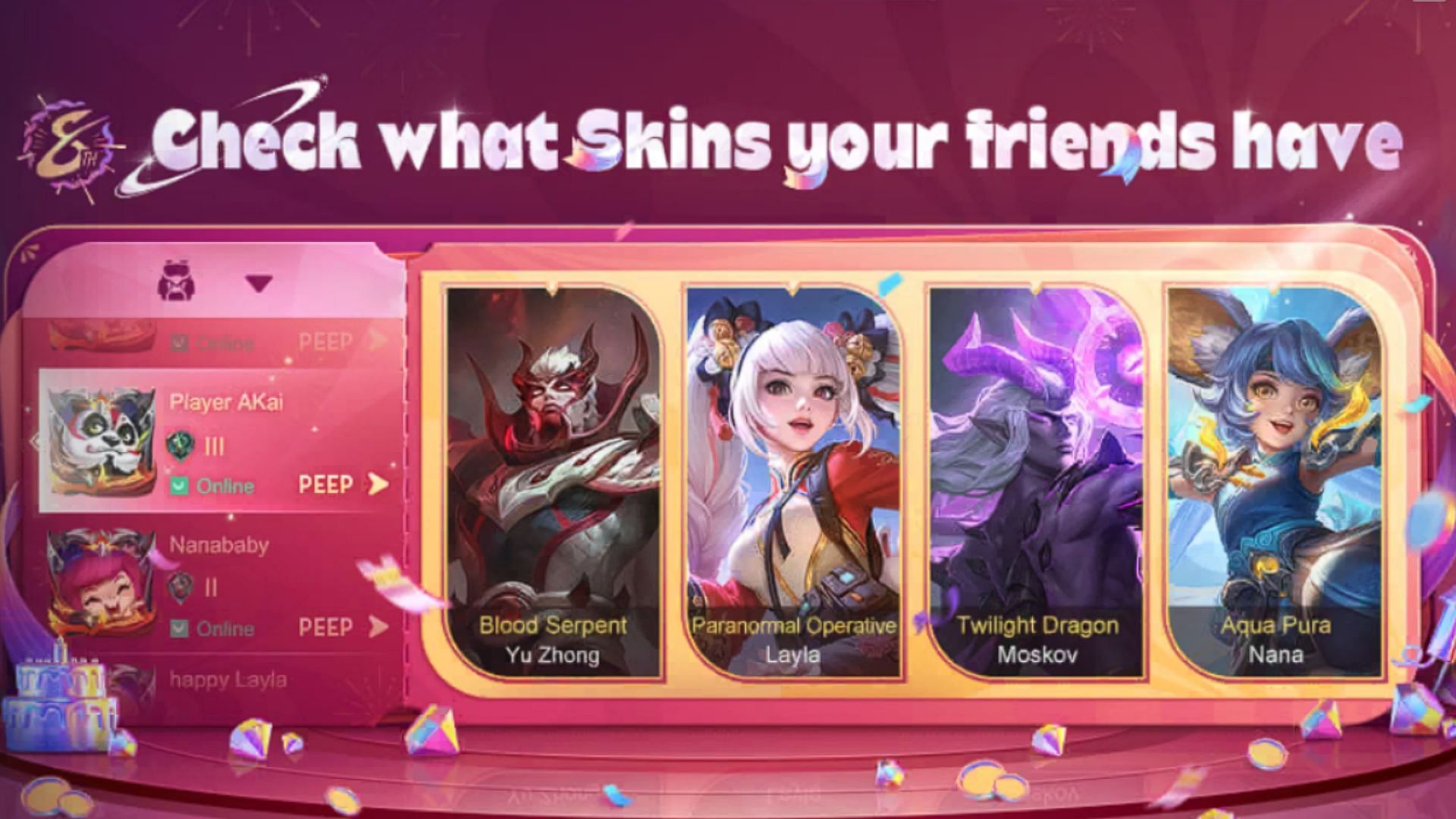 Mobile Legends Friends Skin clone event