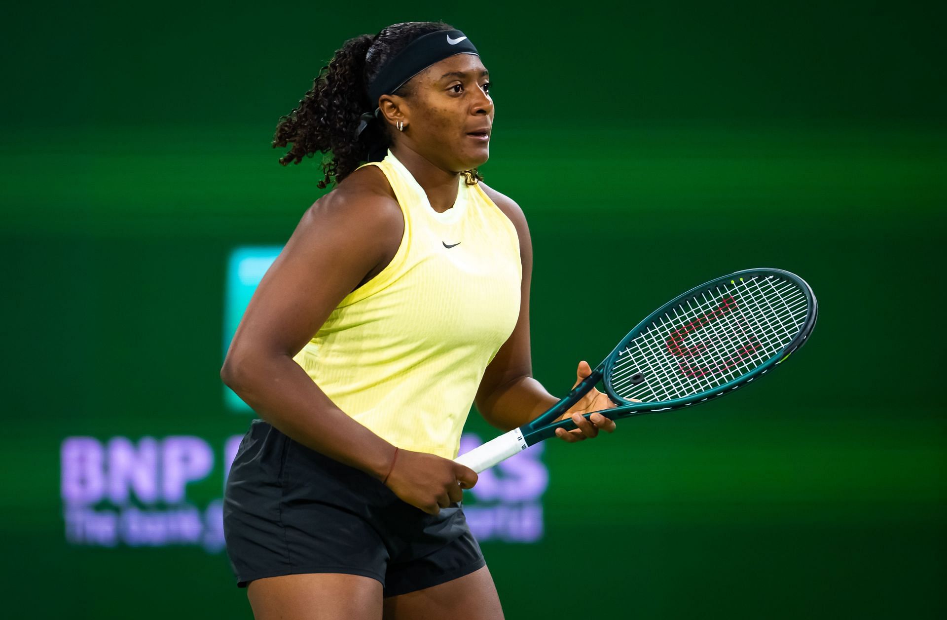 Hailey Baptiste in action at the BNP Paribas Open (Picture: Getty)