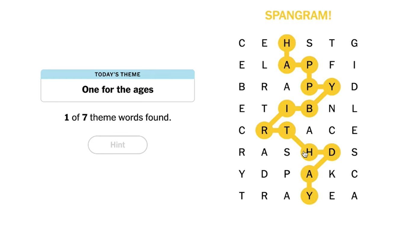 Finding the spangram on Strands