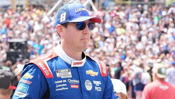 WATCH: Kyle Busch’s hopes shattered as RCR driver loses control while lapping Chase Briscoe at Kansas
