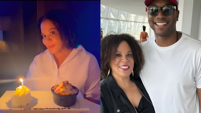 In Photos: Michael Jordan's ex-wife Juanita Vanoy dons stylish all-black ensemble as she links up with Ex-Colorado player at Chicago Football Classic