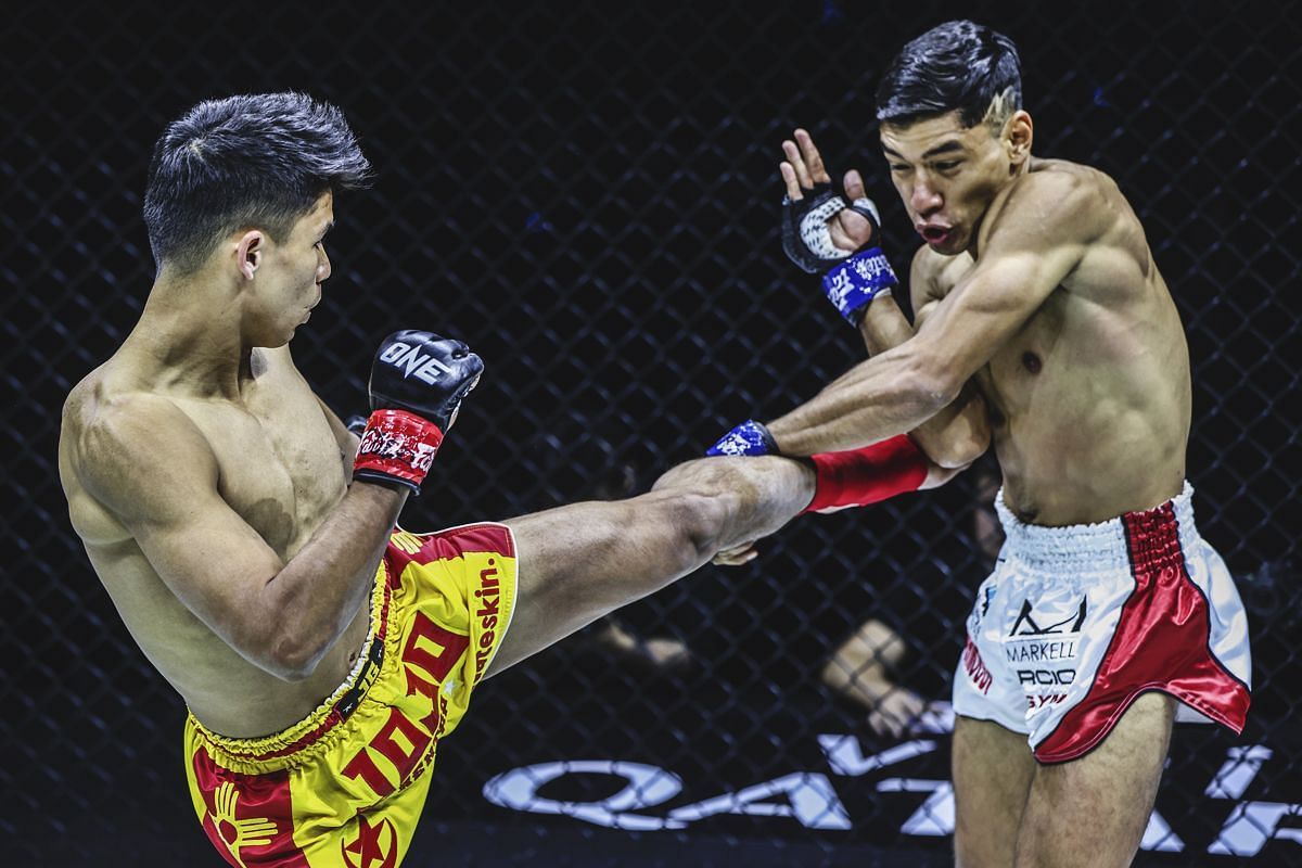 Johan Ghazali fighting Josue Cruz at ONE 168: Denver. [Photo via: ONE Championship]