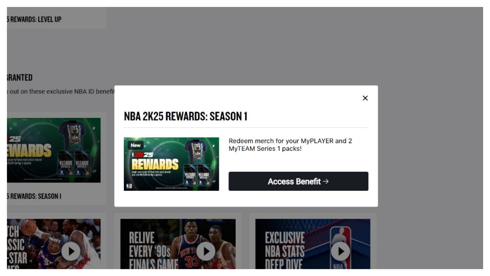 This is the first set of rewards (Image via NBA)