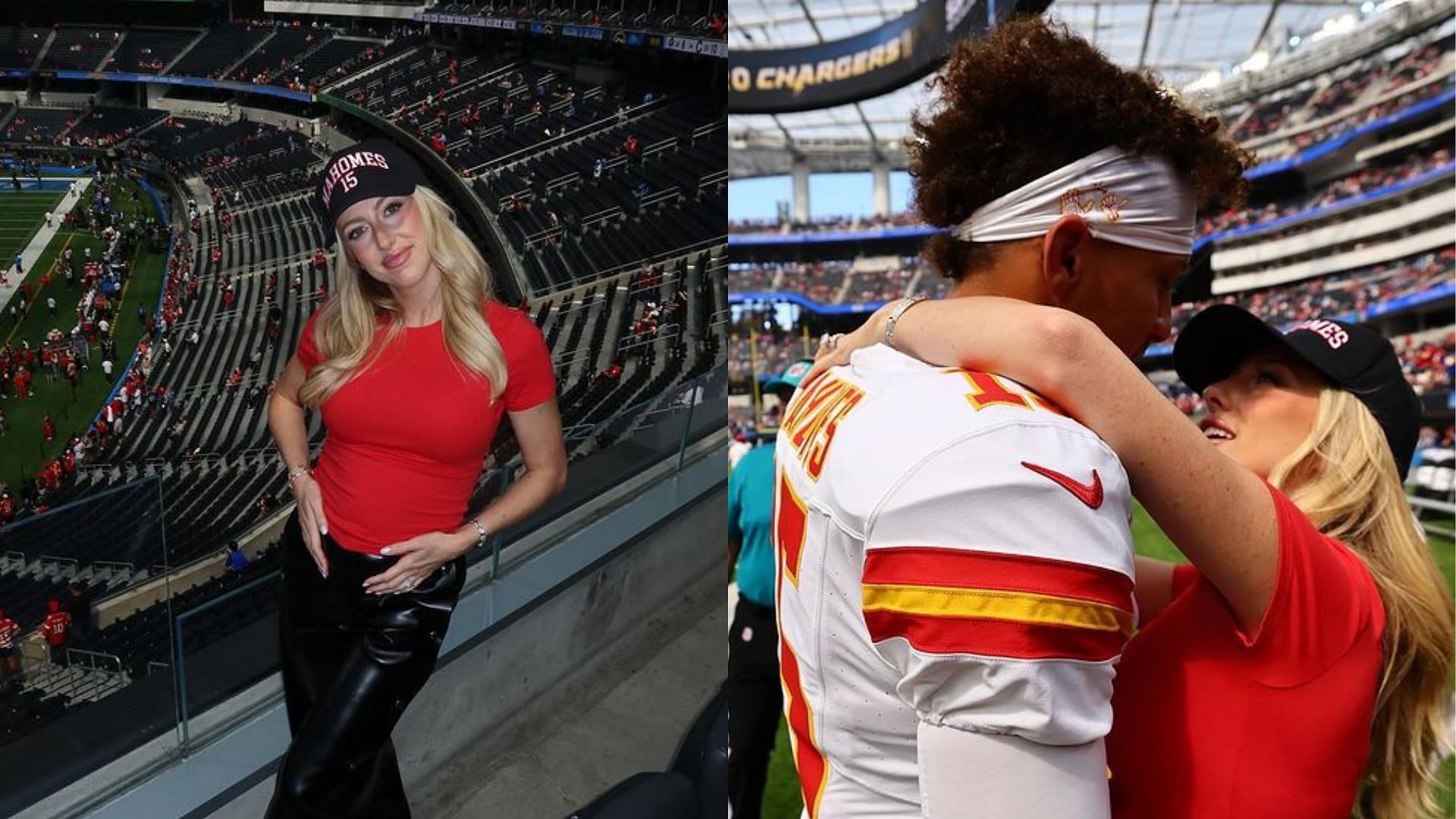 Patrick Mahomes, wife Brittany share dreamy sideline moment as Chiefs extend winning streak