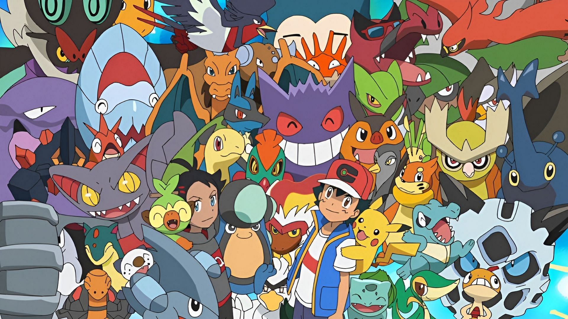 Ash, his Pocket Monsters, and his friend Goh in the Journeys series (Image via The Pokemon Company)