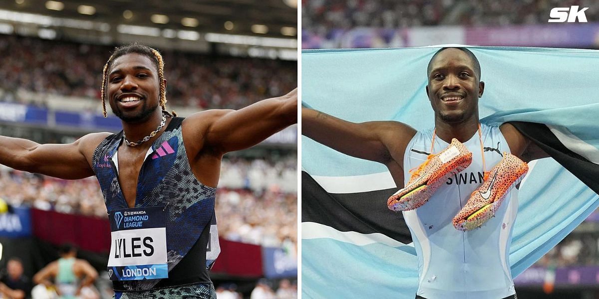 Noah Lyles and Letsile Tebogo were two of the fastest 200m runners in the 2024 season. PHOTO: Both from Getty Images