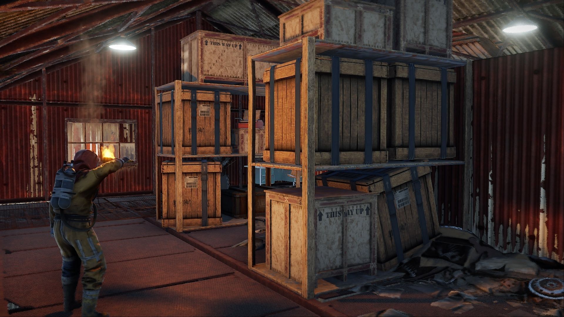 Water Treatment Plant Blue Card room in Rust (Image via Facepunch Studios)