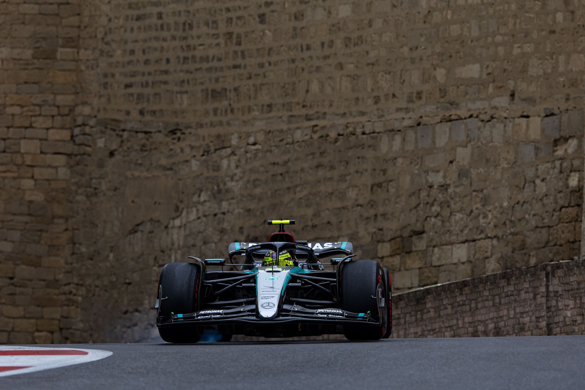 Lewis Hamilton of Great Britain driving the (44) Mercedes AMG Petronas F1 Team Source: Getty Images