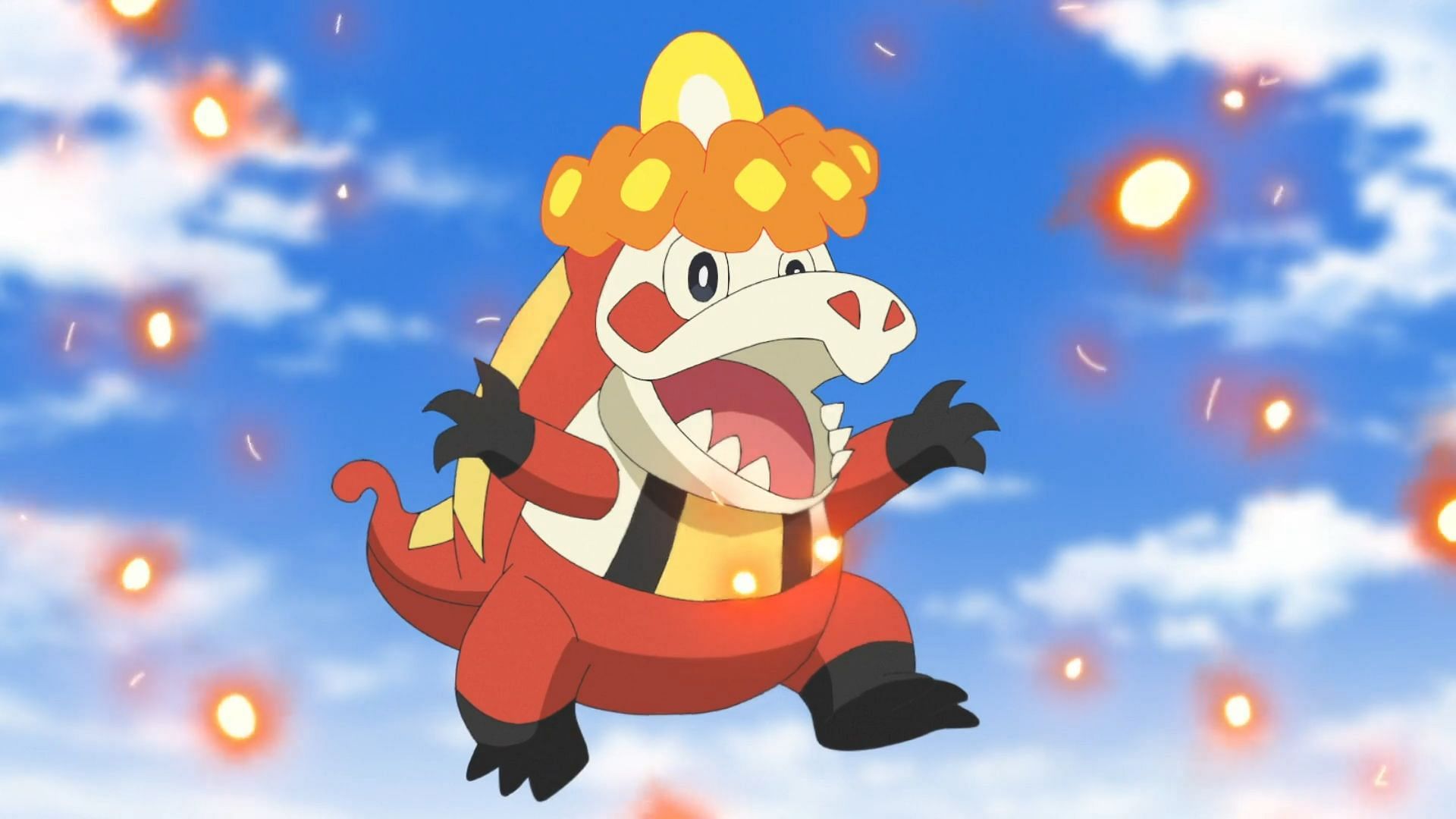 Fuecoco evolves into Crocalor (Image via The Pokemon Company)