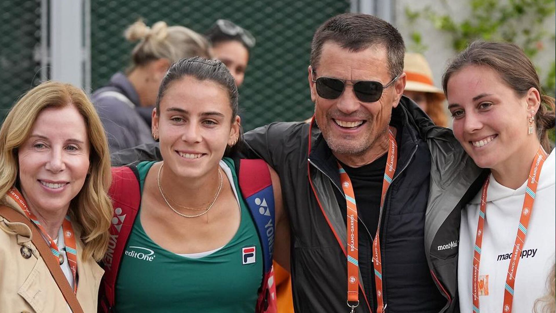 The Navarro family supporting their daughter in Paris