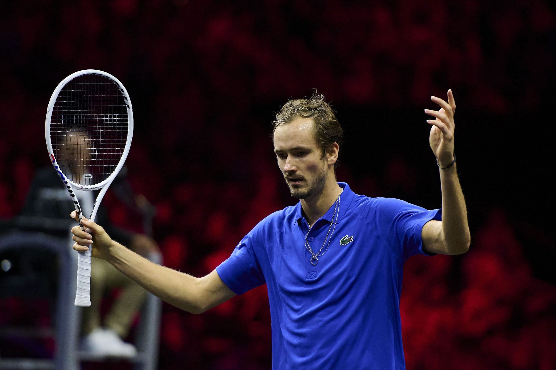 Daniil Medvedev in action at the 2024 Laver Cup (Picture: Getty)