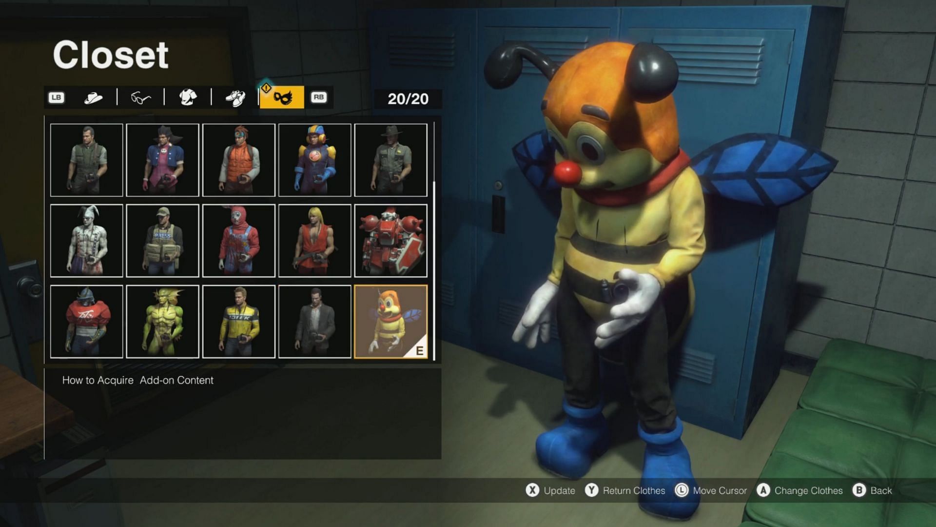 The Mall Bee also has an outfit in the game (Image via Capcom)