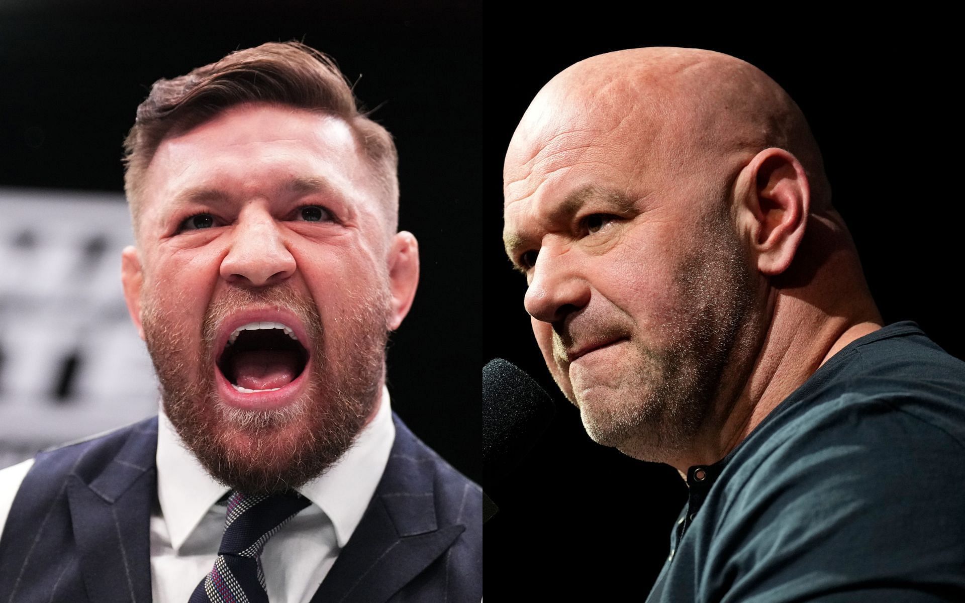 Conor McGregor (left) is beheld as one of the biggest draws in combat sports history, whereas Dana White (right) is counted among the best fight promoters ever [Images courtesy: Getty Images]