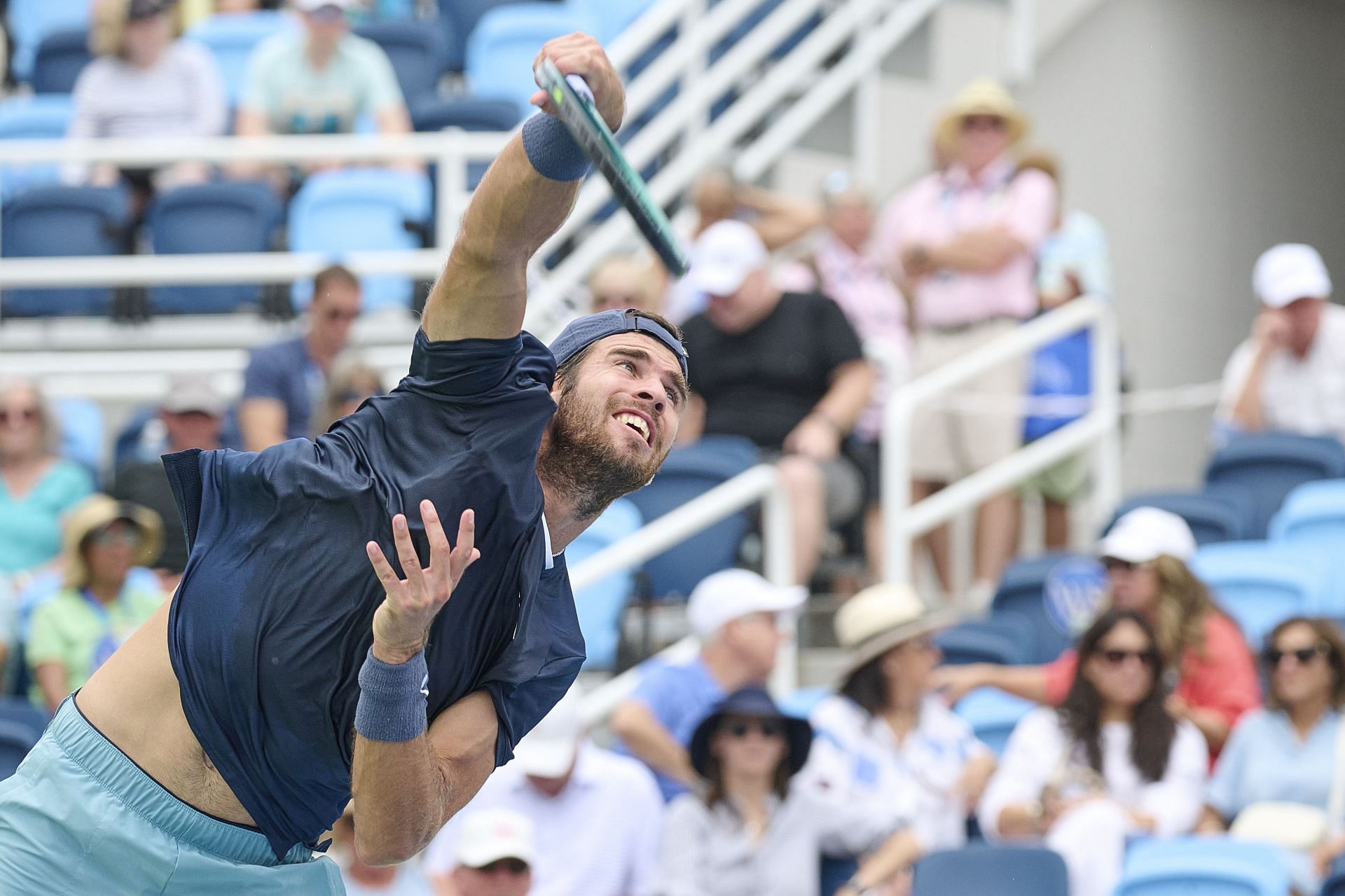 Karen Khachanov in action at the Western & Southern Open (Picture: Getty)