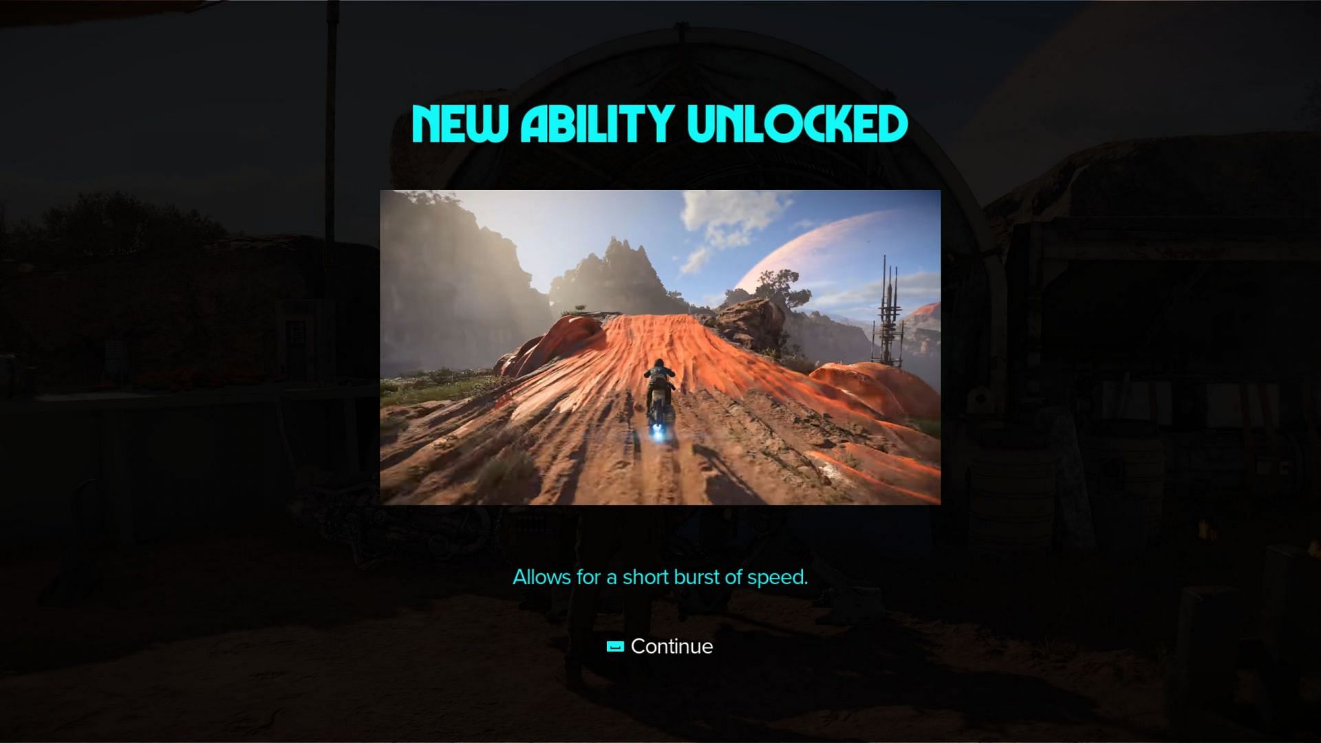 Speed Boost grants short bursts of speed while traveling on your Speeder (Image via Ubisoft)