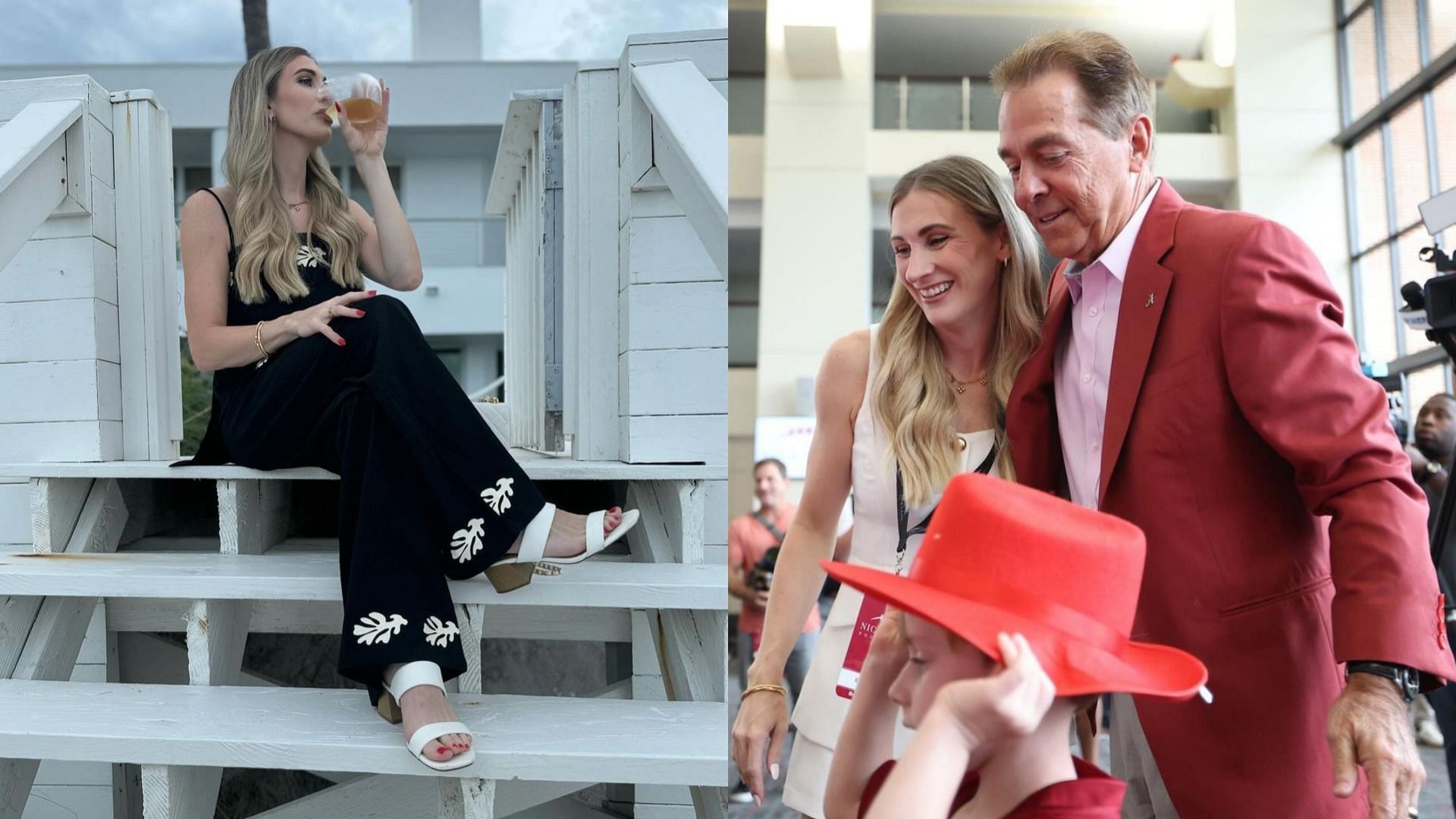 Kristen Saban and her father Nick Saban (Kristen