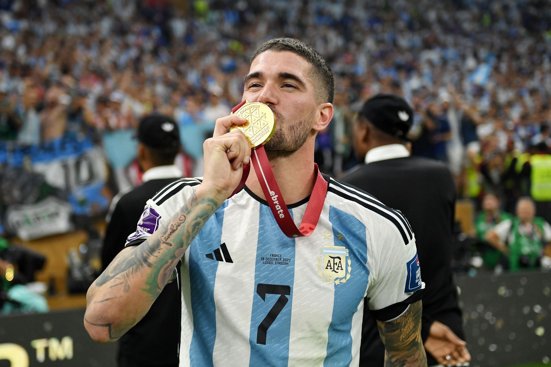 Rodrigo De Paul after winning the FIFA World Cup (Image via Getty)