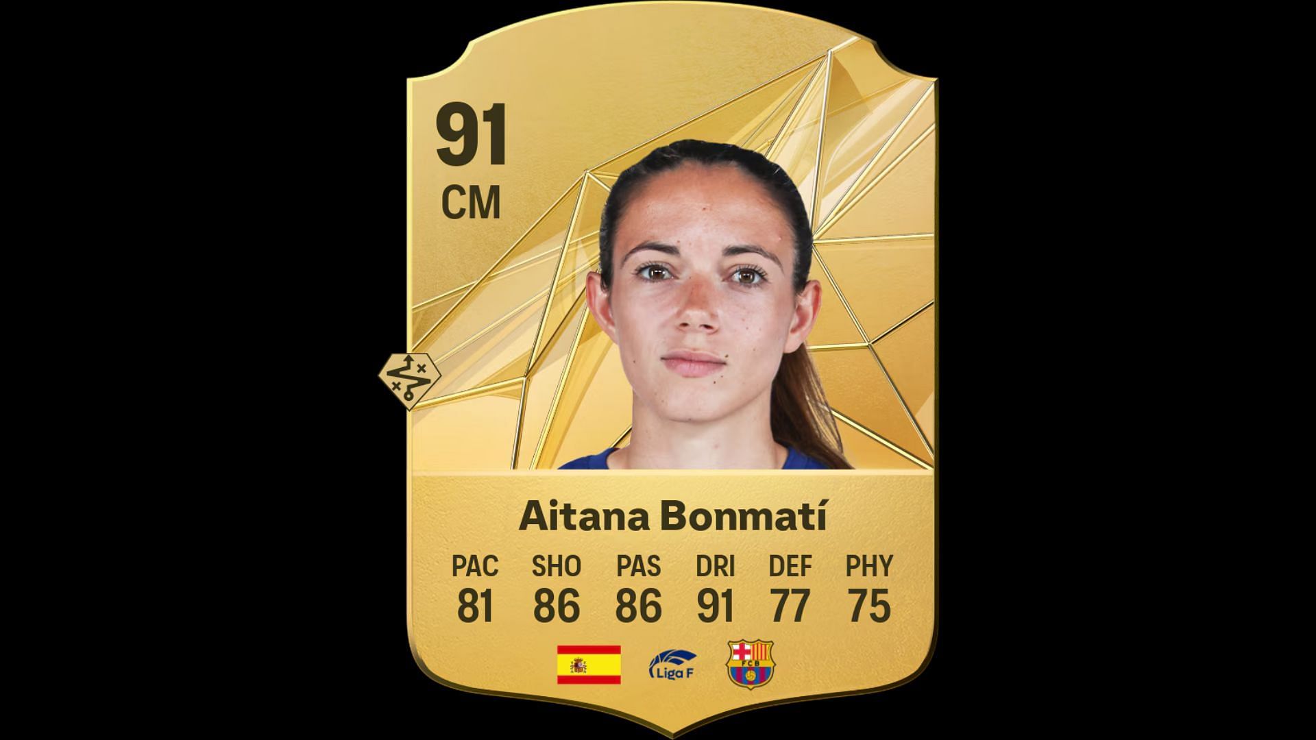 Aitana Bonmati&#039;s EA FC 25 stats (Image via EA)