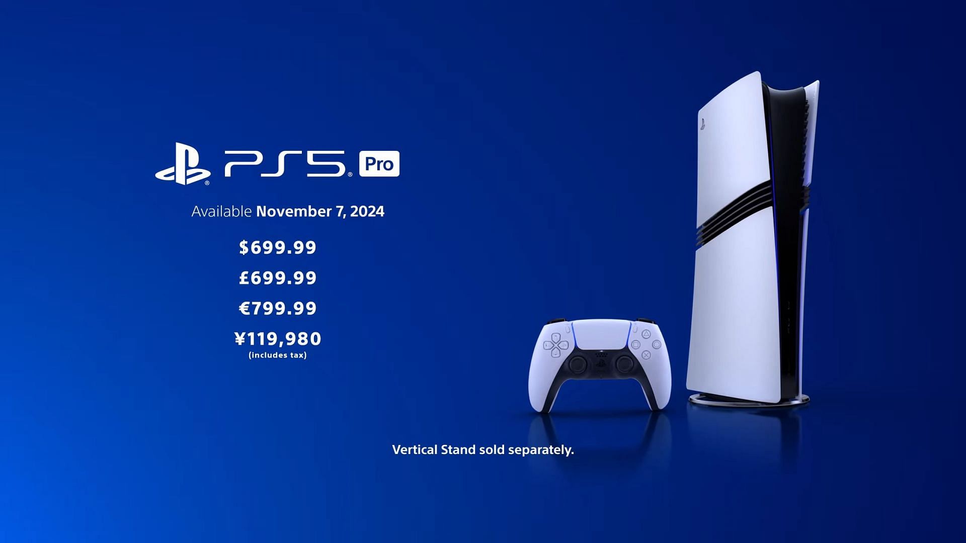 The prices of the Pro-grade console in various regions (Image via Sony)