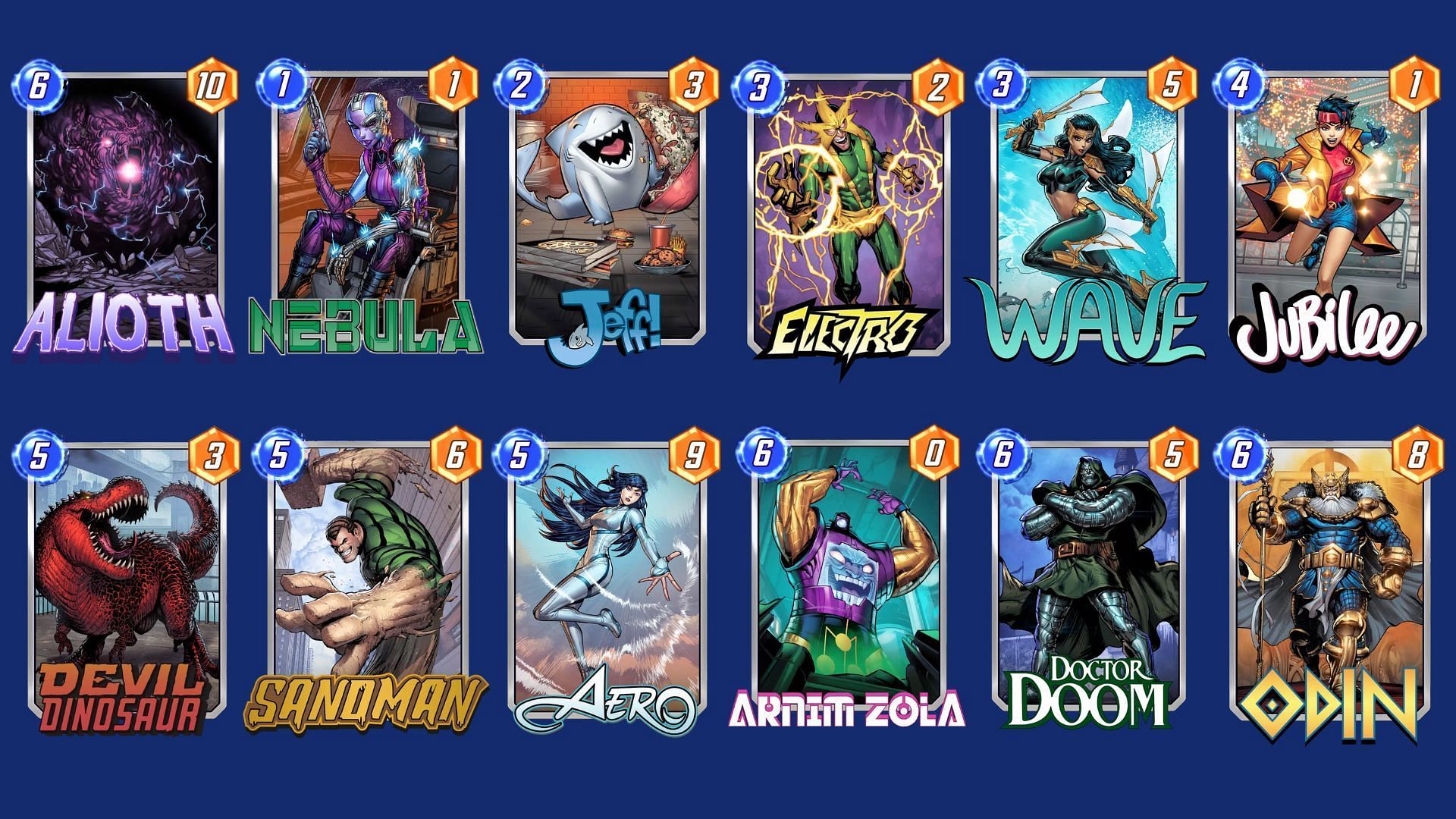 The Alioth Ramp Deck in Marvel Snap (Image via Nuverse)