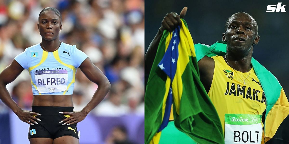  Paris Olympics gold medalist Julien Alfred opens up on her athletics idols. (Images by Getty)