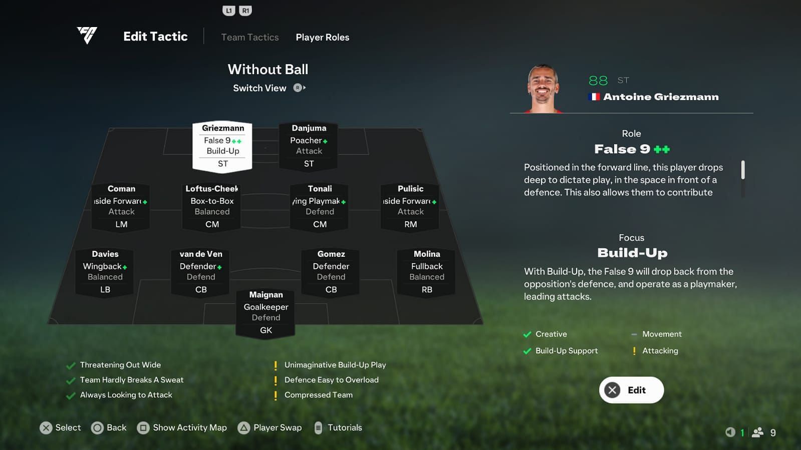 The new Player Roles system has made tactics more interesting (Image via EA Sports)