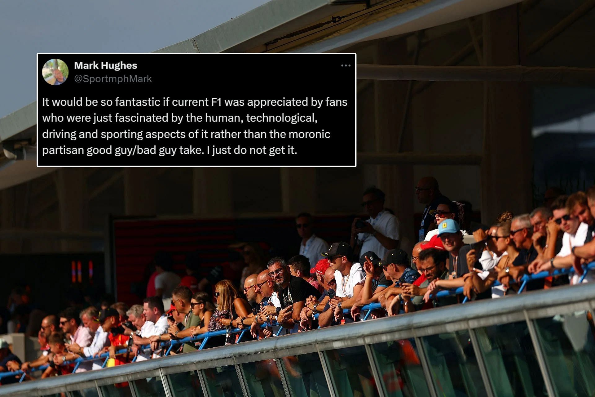 Fans watch the action during practice ahead of the 2024 F1 Italian Grand Prix. (Photo by Bryn Lennon - Formula 1/Formula 1 via Getty Images)