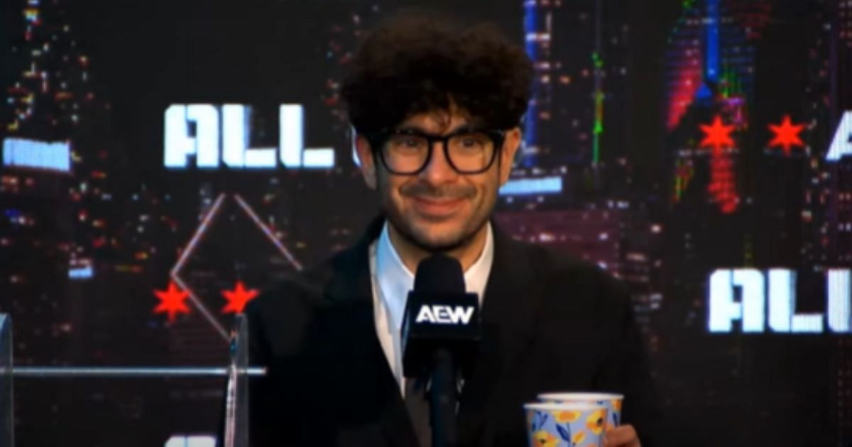 Photo of AEW head Tony Khan taken from AEW