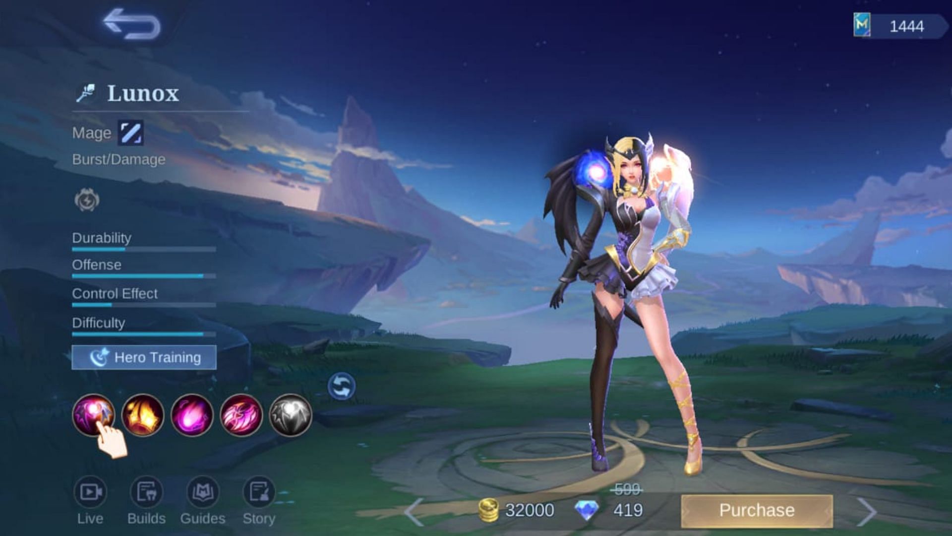 Lunox, the mage with high burst damage (Image via Moonton)