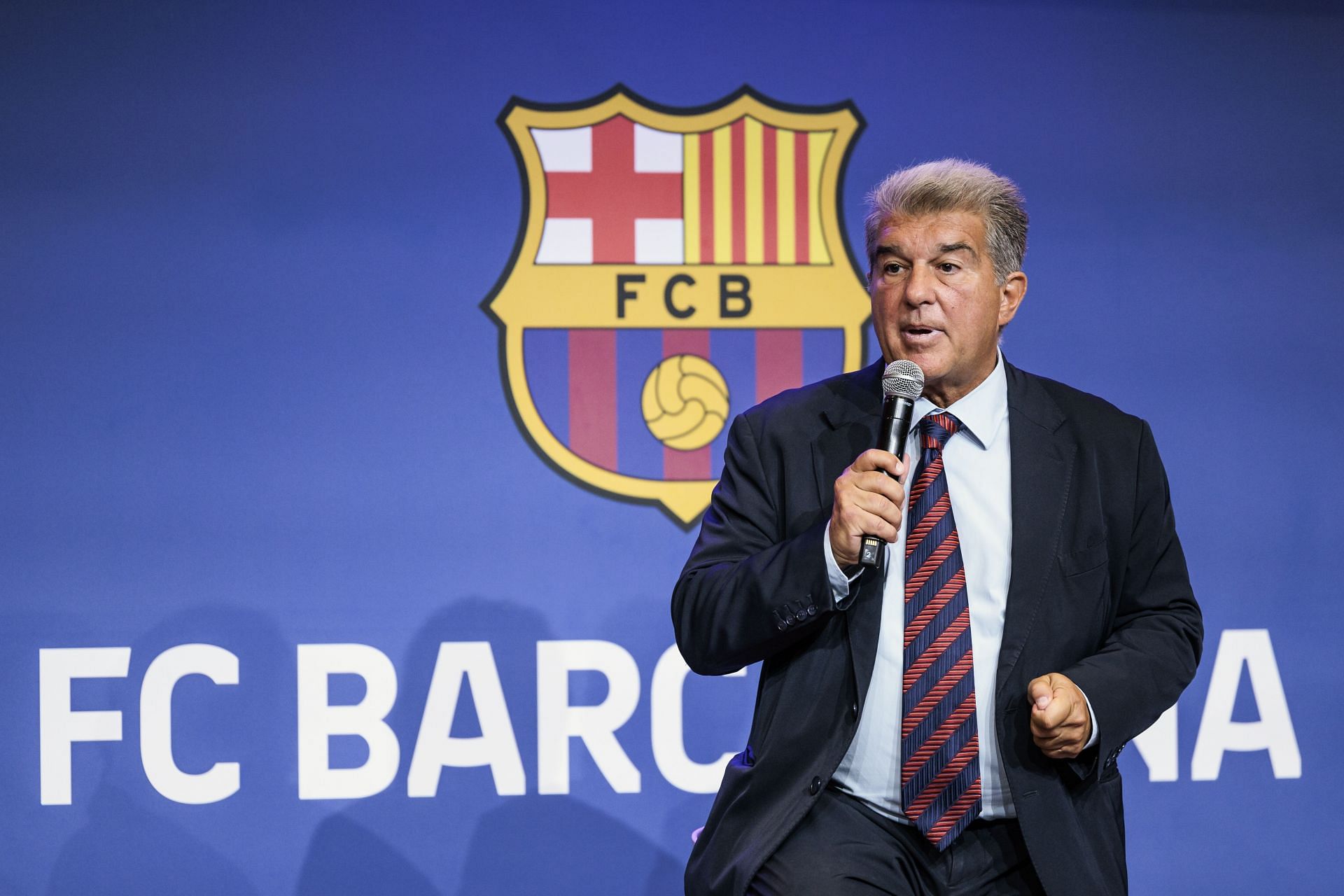 Joan Laporta Press Conference In Barcelona - Source: Getty