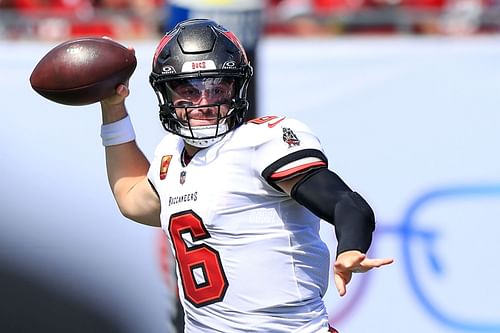 Baker Mayfield at Broncos at Buccaneers - Source: Getty